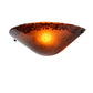 Meyda Lighting Autumn Moon 18" Timeless Bronze Wall Sconce With Amber Shade Glass