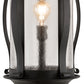 Meyda Lighting Auvillar 13" Old Wrought Iron Post Mount Light With Clear Seeded Shade Glass