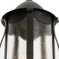 Meyda Lighting Auvillar 13" Old Wrought Iron Post Mount Light With Clear Seeded Shade Glass