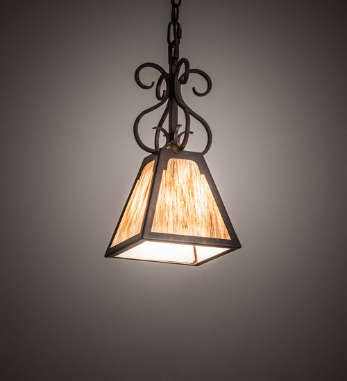 Meyda Lighting Ava 10" Cajun Spice Mini Pendant Light With Sable Idalight Shade Glass