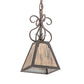 Meyda Lighting Ava 10" Cajun Spice Mini Pendant Light With Sable Idalight Shade Glass