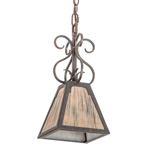 Meyda Lighting Ava 10" Cajun Spice Mini Pendant Light With Sable Idalight Shade Glass