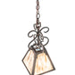 Meyda Lighting Ava 10" Cajun Spice Mini Pendant Light With Sable Idalight Shade Glass