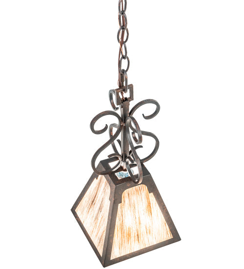 Meyda Lighting Ava 10" Cajun Spice Mini Pendant Light With Sable Idalight Shade Glass