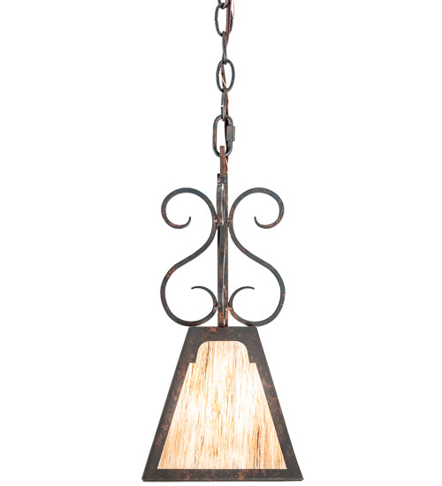 Meyda Lighting Ava 10" Cajun Spice Mini Pendant Light With Sable Idalight Shade Glass