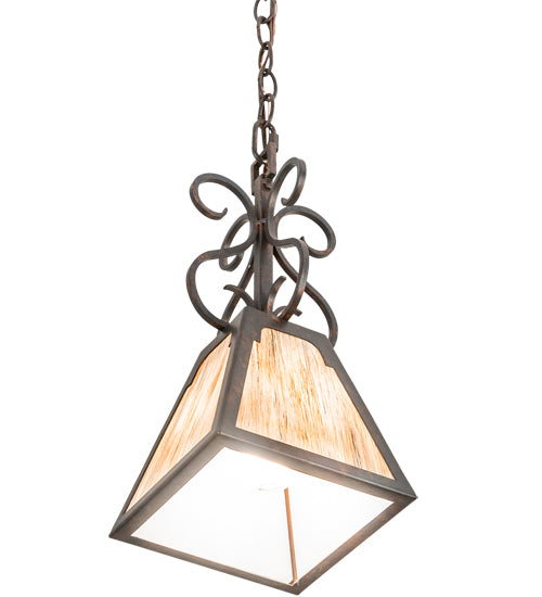 Meyda Lighting Ava 10" Cajun Spice Mini Pendant Light With Sable Idalight Shade Glass