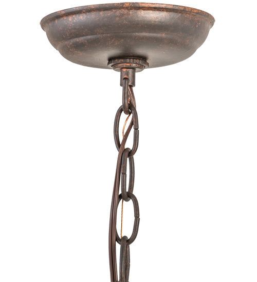 Meyda Lighting Ava 10" Cajun Spice Mini Pendant Light With Sable Idalight Shade Glass