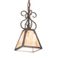 Meyda Lighting Ava 10" Cajun Spice Mini Pendant Light With Sable Idalight Shade Glass