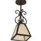 Meyda Lighting Ava 10" Copper Rust Mini Pendant Light With Beige Sahara Taupe Idalight Shade Glass