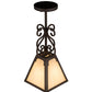 Meyda Lighting Ava 10" Copper Rust Mini Pendant Light With Beige Sahara Taupe Idalight Shade Glass