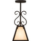 Meyda Lighting Ava 10" Copper Rust Mini Pendant Light With Beige Sahara Taupe Idalight Shade Glass