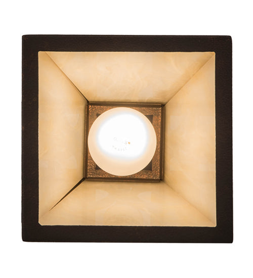 Meyda Lighting Ava 10" Copper Rust Mini Pendant Light With Beige Sahara Taupe Idalight Shade Glass