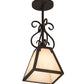 Meyda Lighting Ava 10" Copper Rust Mini Pendant Light With Beige Sahara Taupe Idalight Shade Glass