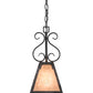 Meyda Lighting Ava 10" Smoke Mini Pendant Light With Silver Mica Shade Glass