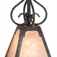 Meyda Lighting Ava 10" Smoke Mini Pendant Light With Silver Mica Shade Glass