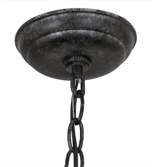 Meyda Lighting Ava 10" Smoke Mini Pendant Light With Silver Mica Shade Glass