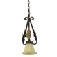 Meyda Lighting Ava 8" Timeless Bronze Mini Pendant Light With Ivory Cloud Shade Glass