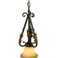 Meyda Lighting Ava 8" Timeless Bronze Mini Pendant Light With Ivory Cloud Shade Glass