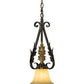 Meyda Lighting Ava 8" Timeless Bronze Mini Pendant Light With Ivory Cloud Shade Glass