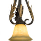 Meyda Lighting Ava 8" Timeless Bronze Mini Pendant Light With Ivory Cloud Shade Glass