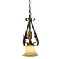 Meyda Lighting Ava 8" Timeless Bronze Mini Pendant Light With Ivory Cloud Shade Glass