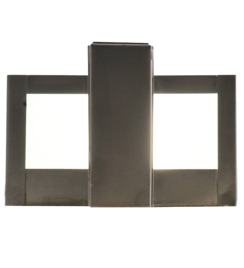 Meyda Lighting Avenue U 6" 4-Light Brushed Nickel Wall Sconce With Frosted Clear Shade Glass