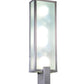 Meyda Lighting Avenue U 6" 4-Light Brushed Nickel Wall Sconce With Frosted Clear Shade Glass