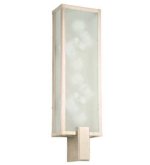 Meyda Lighting Avenue U 6" 4-Light Nickel Wall Sconce With Frosted Clear Shade Glass