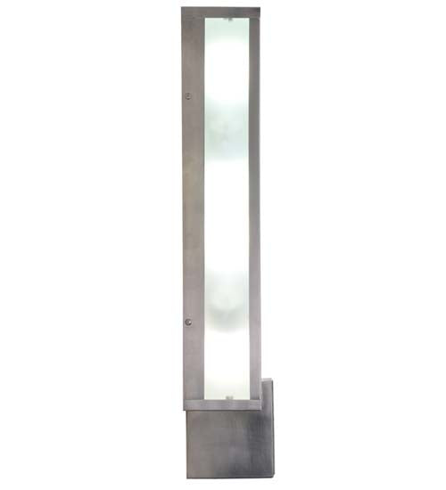 Meyda Lighting Avenue U 6" 4-Light Nickel Wall Sconce With Frosted Clear Shade Glass