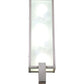 Meyda Lighting Avenue U 6" 4-Light Nickel Wall Sconce With Frosted Clear Shade Glass