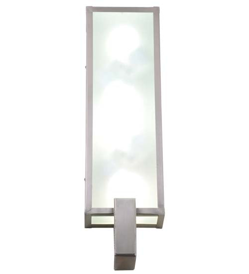Meyda Lighting Avenue U 6" 4-Light Nickel Wall Sconce With Frosted Clear Shade Glass