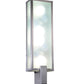 Meyda Lighting Avenue U 6" 4-Light Nickel Wall Sconce With Frosted Clear Shade Glass