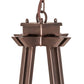 Meyda Lighting Avondale 58" 24-Light 2-Tier Mahogany Bronze Chandelier With Amber Mica Shade Glass