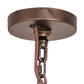 Meyda Lighting Avondale 58" 24-Light 2-Tier Mahogany Bronze Chandelier With Amber Mica Shade Glass