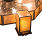 Meyda Lighting Avondale 60" 24-Light 2-Tier Mahogany Bronze Chandelier With Amber Mica Shade Glass