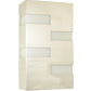 Meyda Lighting AzTech 8" LED Brushed Stainless Wall Sconce With Statuario Idalight Shade Glass