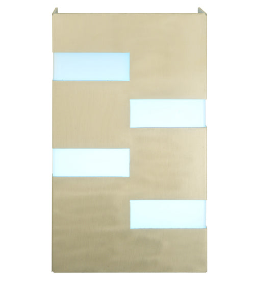 Meyda Lighting AzTech 8" LED Brushed Stainless Wall Sconce With Statuario Idalight Shade Glass