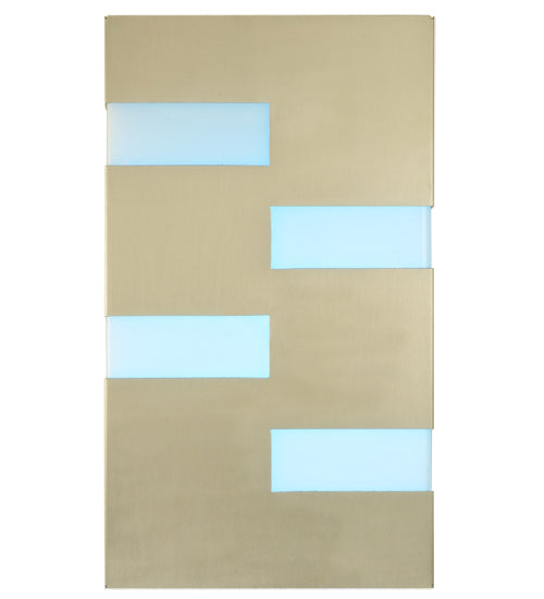 Meyda Lighting AzTech 8" LED Brushed Stainless Wall Sconce With Statuario Idalight Shade Glass
