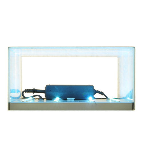 Meyda Lighting AzTech 8" LED Brushed Stainless Wall Sconce With Statuario Idalight Shade Glass