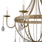 Meyda Lighting Azaleia 42" 6-Light Faux Silver Leaf Chandelier With White Faux Candlelight