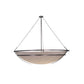 Meyda Lighting Azimuth 75" 10-Light Brushed Nickel Semi-flush Mount Ceiling Light With Statuario Idalight Shade