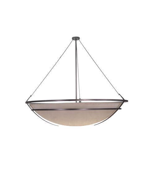 Meyda Lighting Azimuth 75" 10-Light Brushed Nickel Semi-flush Mount Ceiling Light With Statuario Idalight Shade