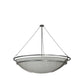 Meyda Lighting Azimuth 75" 10-Light Brushed Nickel Semi-flush Mount Ceiling Light With Statuario Idalight Shade