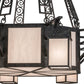 Meyda Lighting Azrael 54" 12-Light Antique Iron Gate Chandelier With Whitestone Idalight Shade Glass