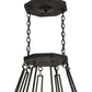Meyda Lighting Azrael 54" 12-Light Antique Iron Gate Chandelier With Whitestone Idalight Shade Glass