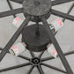 Meyda Lighting Azrael 54" 12-Light Antique Iron Gate Chandelier With Whitestone Idalight Shade Glass