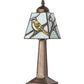 Meyda Lighting Backyard Friends 10" Mini Table Lamp With Multi-Colored Stained Shade Glass