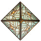 Meyda Lighting Backyard Friends 226784 21"Sq 4-Light Antique Copper Semi-flush Mount Light With Blue & Beige Stained Shade Glass