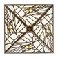 Meyda Lighting Backyard Friends 29" 4-Light Antique Copper Inverted Pendant Light With Multi-Colored Stained Shade Glass