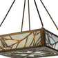 Meyda Lighting Backyard Friends 30" 4-Light Antique Copper Inverted Pendant Light With Sea Foam Shade Glass